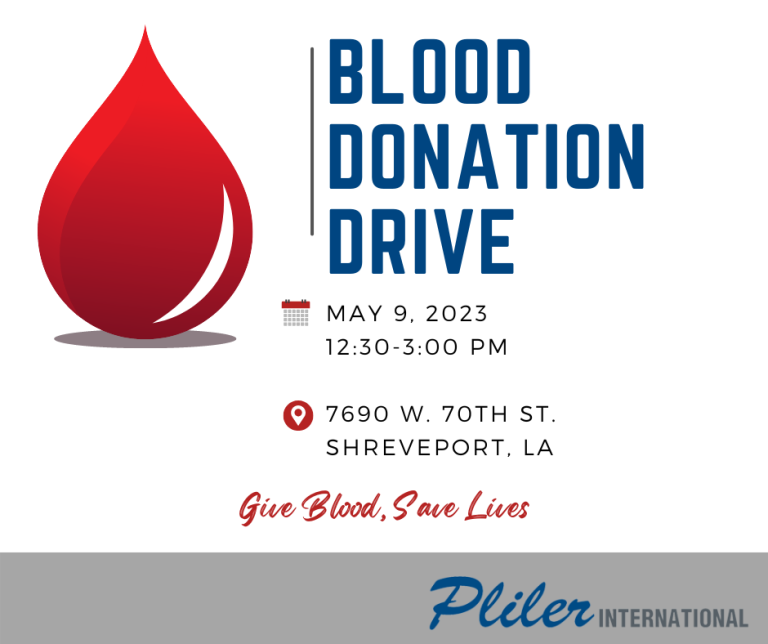 May 2023 Blood Donation Drive - Pliler International